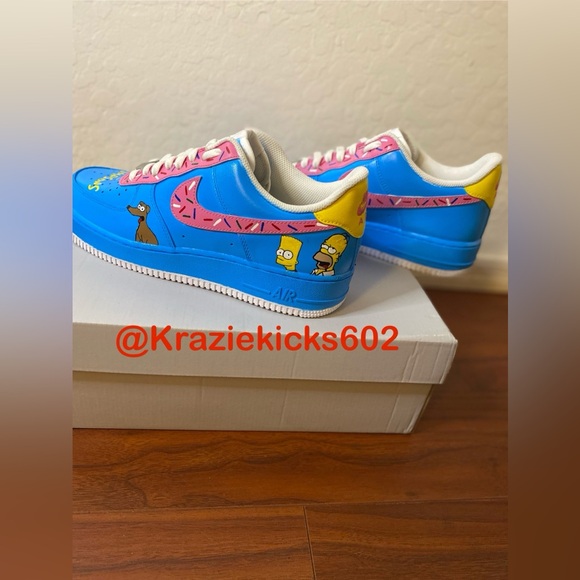 Mens custom nike Air Force 1 (simpsons V1) size 9.5 - Picture 2 of 5